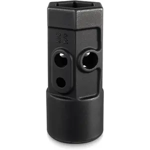 Heavy Duty Auger Bit Adapter Repair Hub 2.3" Female Hex to 2.3" Male Round Earth Auger Dill Adapter Attachment with 5/8", 3/4" or 1" Pin Holes Install Weld with Ease