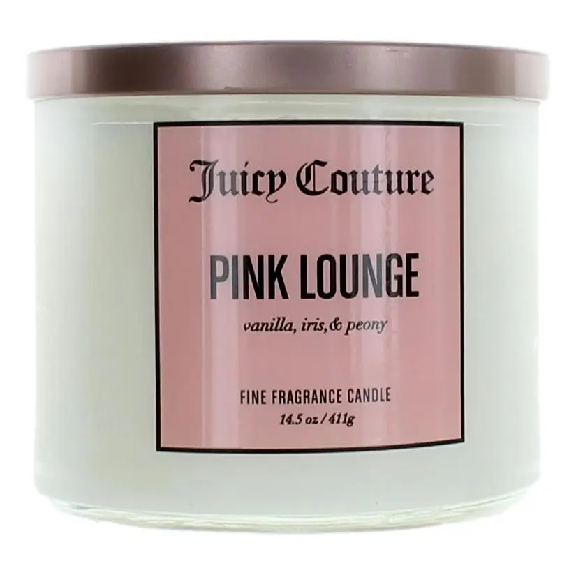Juicy Couture 14.5 oz Soy Wax Blend 3-Wick Candle - Pink Lounge, Home Decor Home Supply, Three Wicks