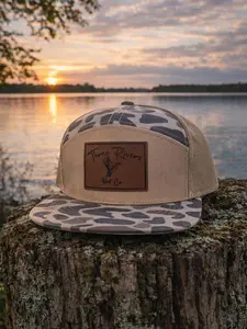 Mallard Duck Hunting Hat, Flat Bill Camo Snapback Trucker Cap, Vintage Waterfowl Hunter Hat Outdoor, Gift for Men Dad