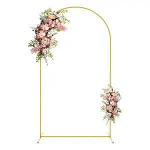 7.2FT Metal Arch Backdrop Stand Gold Arched Backdrop Frame for Wedding Party Ceremony Birthday Bridal Baby Shower Garden Floral Balloon Arch Decoration