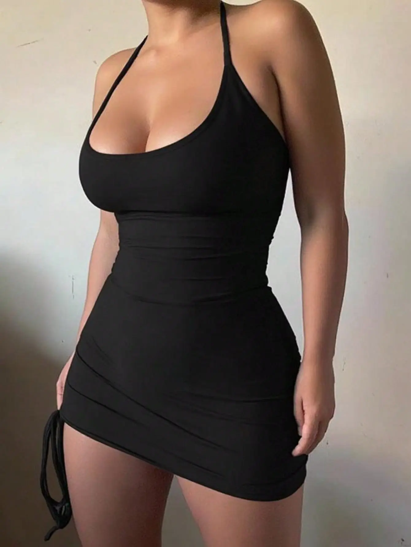 Sexy Mini Dress: Backless Black Dress for Summer Nights
