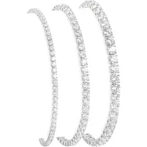 925 Sterling Silver Bracelets for Women Stack, Trendy Tennis Bangle Cuff Jewelry Set 14K Gold Plated, Adjustable Bracelet Set for Wrist Essentials, Women Fashion Watch Band Acecessories