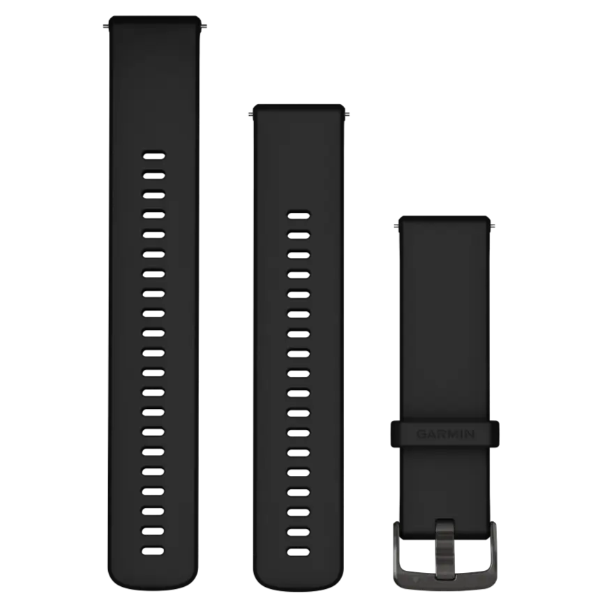 Garmin 22 mm Silicone Quick Release Adjustable Sports Bands, Wearable Accessory for Forerunner 265 with Manufacturer Warranty, Quick Release Bar, Manufacturer Warrenty