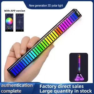 OMKI RGB LED Pickup Light, Voice-Controlled Music Ambient Lighting, USB Powered, Ideal for Smartphones and Home Entertainment