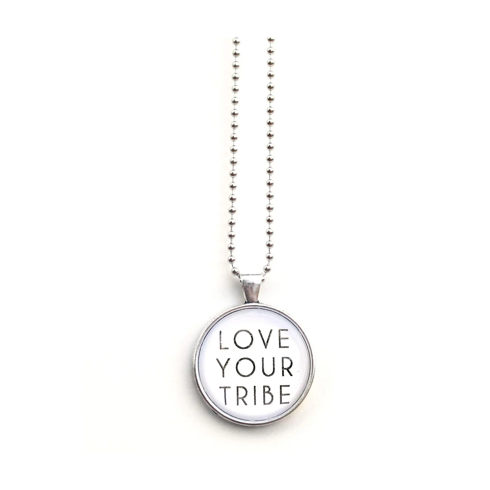 The Vintage Sparrow Love Your Tribe Silver 30"Necklace