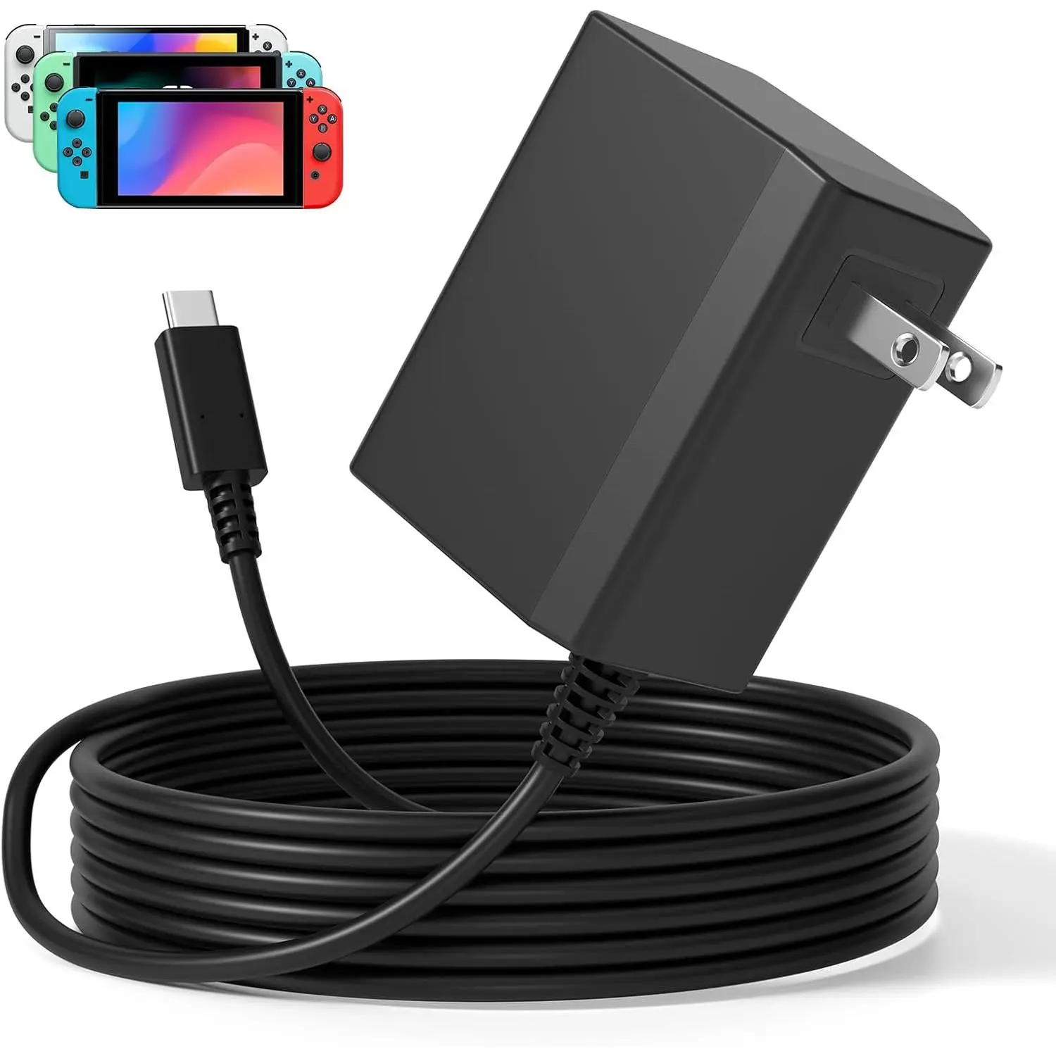 Replacement for   Charger AC Adapter,Power Cord Compatible with  Lite/OLED/Steam Deck-39W 15V 2.6A   with 5FT USB C , TV Mode Support