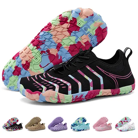 Women's & Men's Hiking Style Shoes - Lightweight, 3D Breathable Design, Wide Toe Box, 0 Drop, Slight Arch Support, Non-Slip Flexible Rubber Sole, Indoor Jogging Gym Footwear