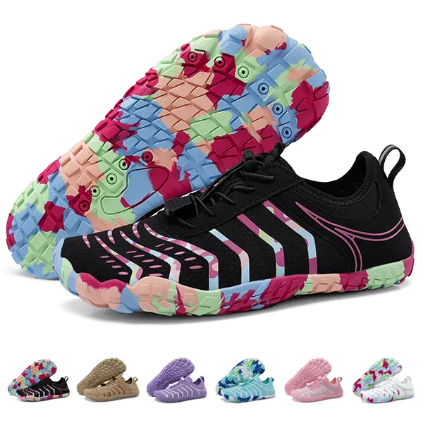 Women's & Men's Hiking Style Shoes - Lightweight, 3D Breathable Design, Wide Toe Box, 0 Drop, Slight Arch Support, Non-Slip Flexible Rubber Sole, Indoor Jogging Gym Footwear