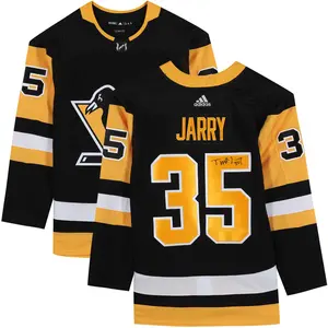 Tristan Jarry Pittsburgh Penguins Autographed Black Adidas Authentic Jersey - Fanatics Authentic Certified