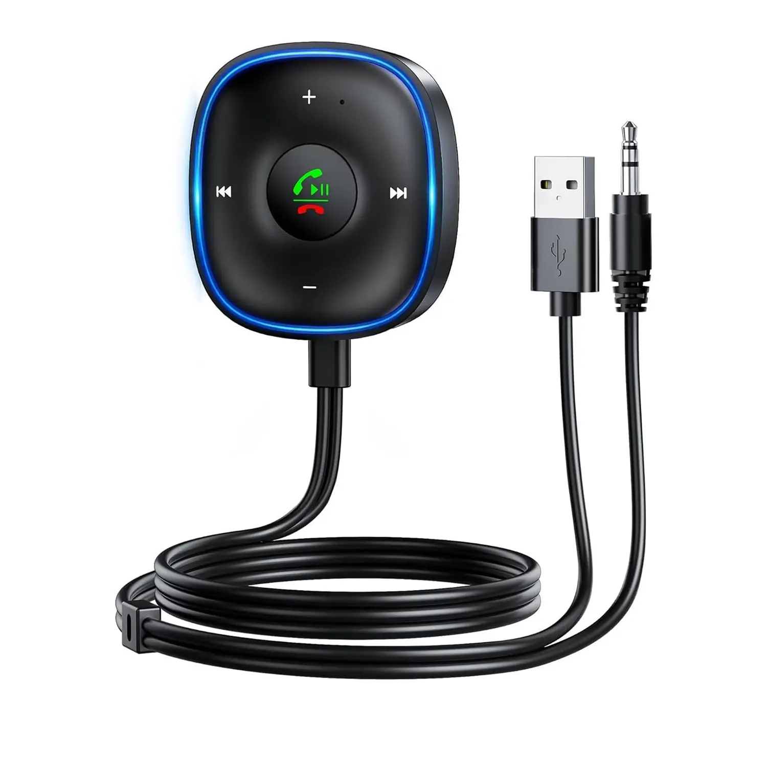 Car Bluetooth-compatible Transmitter, FM Transmitter, Home Audio Receiver, 5.0 Aux Output Music Receiver, Wireless Adapter, Portable Hands-Free Kit, 3.5mm Jack, Automotive, FM Transmitter For Car