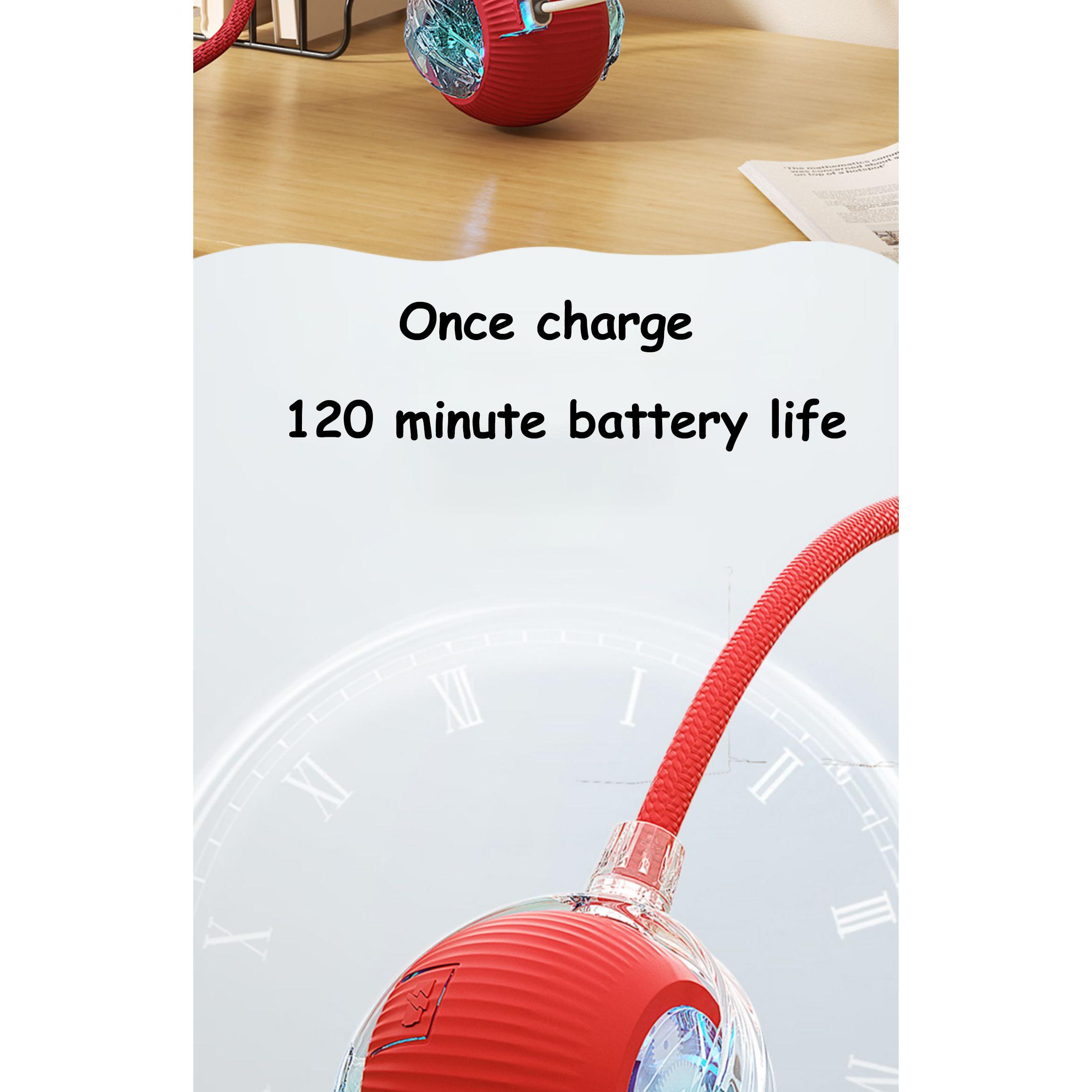 New Cat Interactive Ball Toy Automatic Rolling Ball Faux Tail Rechargeable Smart Pet Electric Toy Dog Cat Training Imitate Mouse