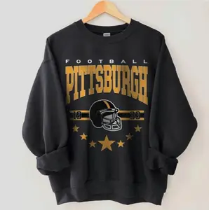 Pittsburgh Football Sweatshirt, Pittsburgh Shirt Retro Style 90s Vintage Unisex Crewneck, Graphic Tee Gift For Football Fan