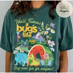Vintage A Bug's Life A Bug's Land shirt Ride shirt Heimlich Flik Hopper Princess Atta Bug shirt Family trip tee [Adult - Youth], Gift Birthday