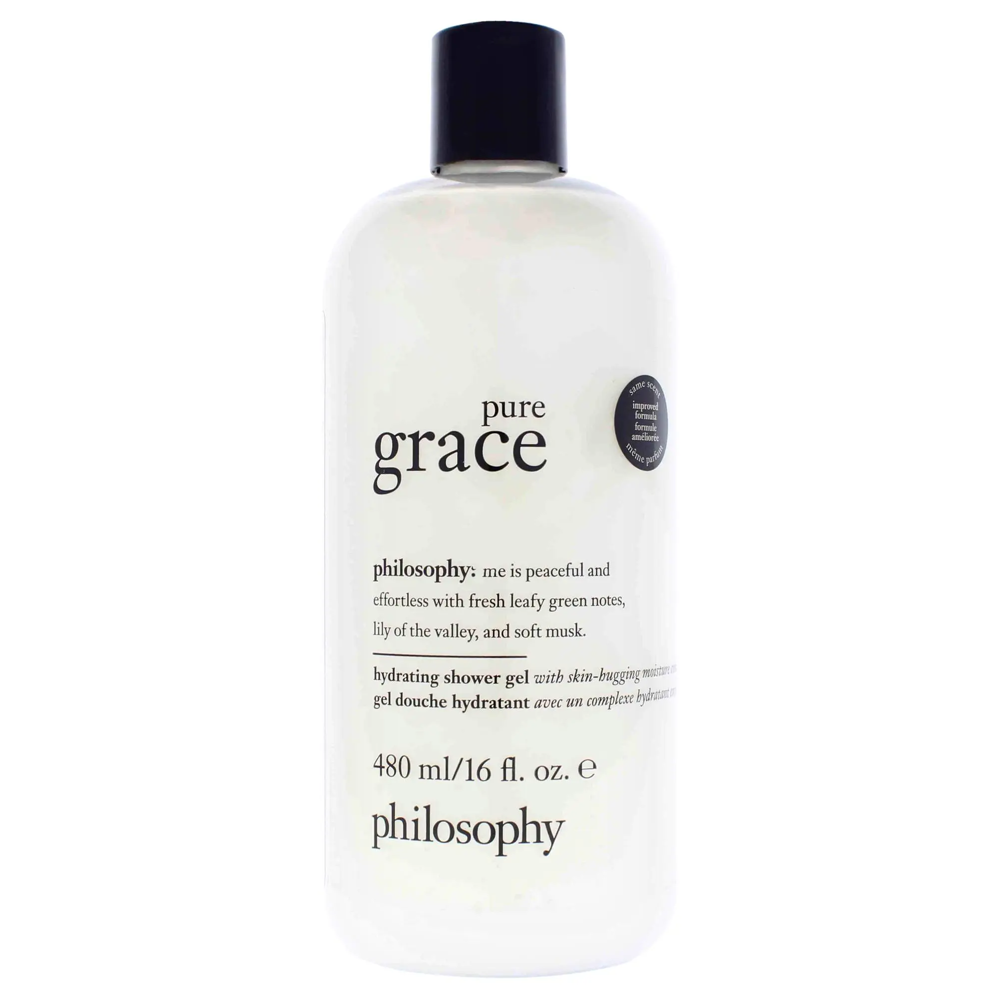 Unisex Philosophy Pure Grace Scented Hydrating Shower Gel - 16 oz, Body Care Product for Daily Use with Long-Lasting Aroma & Fragrance, 16 Fl Oz