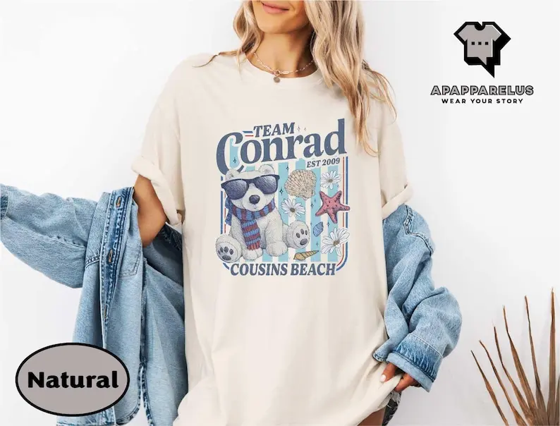 Team Conrad Junior Mint Bear Shirt, Summer I Turned Pretty Tee, TSITP Cousins Beach Fan Graphic T-Shirt, Summer Romance Book Fan Sweatshirt