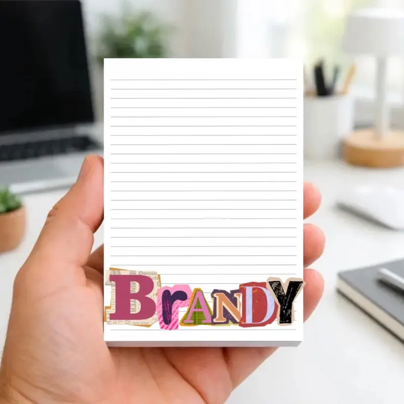 Personalized name with writing lines