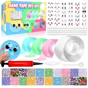 Nano Tape Bubble Kit, Nano Double Sided Adhesive Tape Bubbles, 4Pcs Nano Tape Toys Kit for Boys and Girls Party Favors and Kids Craft for Kids Ages 6-12