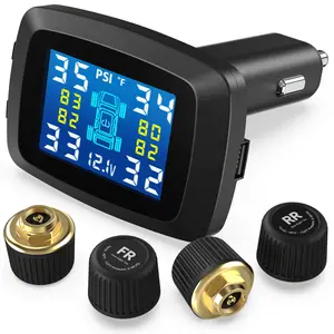 MARCALA Plug-In TPMS Tire Pressure Monitor System | Set of 4 Tire Pressure Sensor | tire pressure monitoring system for Cars, Trucks, Vans(0-98PSI) | 50Ft Range Tire Monitoring System w/ 6 Alarm Modes