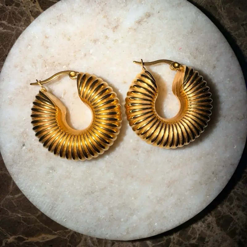 Mermaid Hoops - Lightweight Waterproof Hypoallergenic Earrings for Everyday Wear and Special Occasions