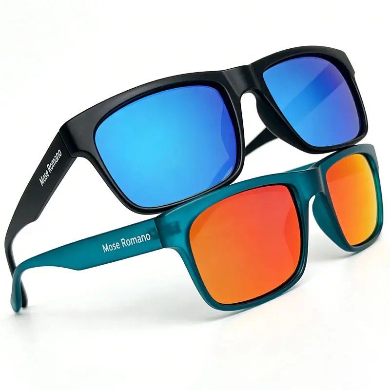 P2 Black Frames Blue Lens&Teal Frames Sunset Red L