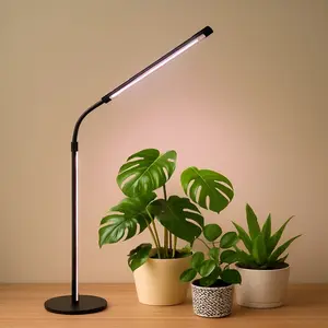 Grow Lights for Indoor Plants, 60 Leds Stand Plant Lights, Full Spectrum LED, Flowering, Adjustable Gooseneck, 3/9/12h Timer, 3 Modes, 10 Levels, Growing Led