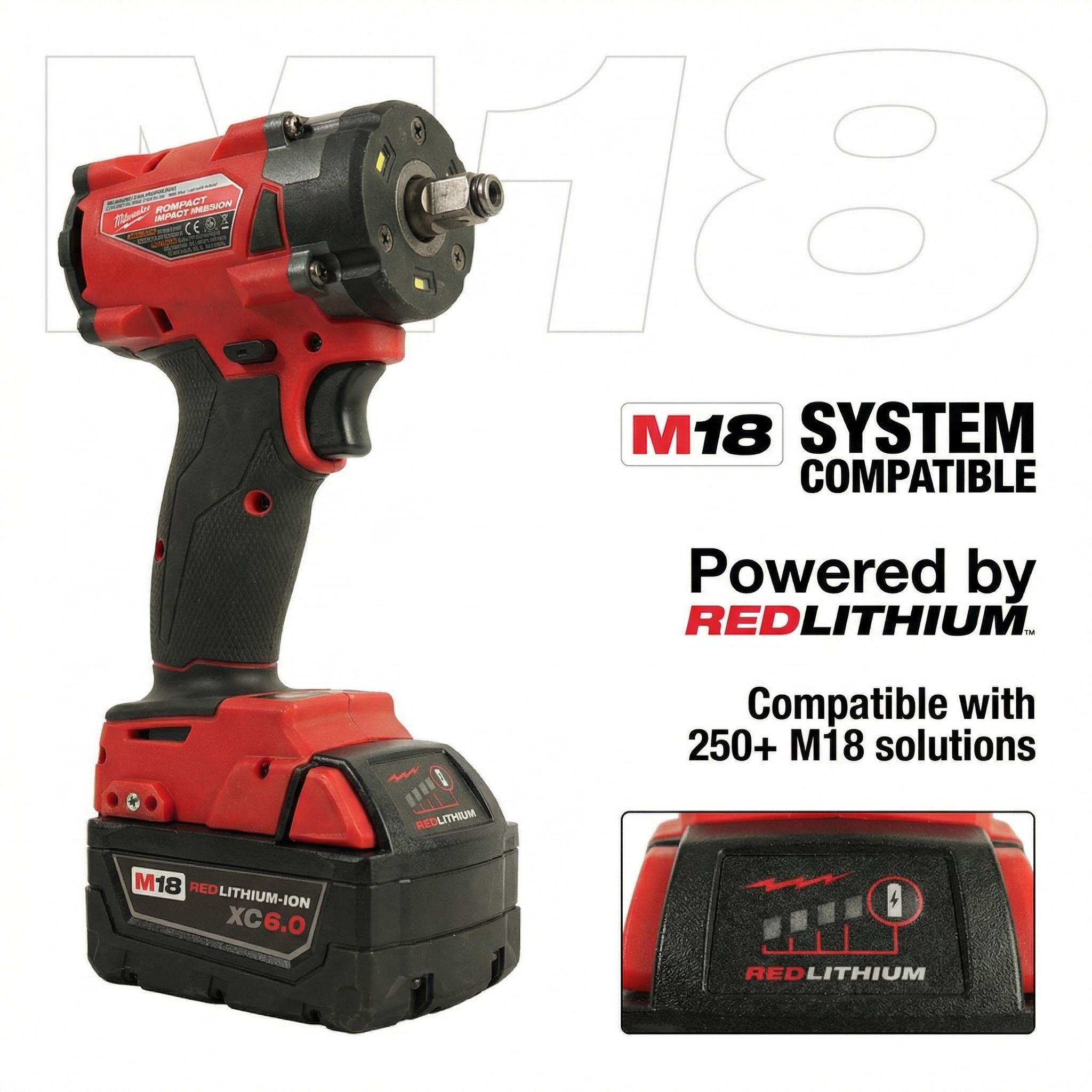 Milwaukee M18 FIW212 high torque impact wrench kit a battery charger mechanical service electric wrench Makita charger