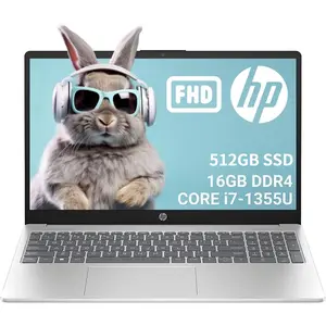 HP 15.6 inch Windows Laptop Laptop with Micro-Edge Full HD IPS Anti-Glare displayIntel Core  i7-1355U / 7 150U 16GB RAM 512GB SSD Windows 11 Home Natural Silver 15-fd0127dx