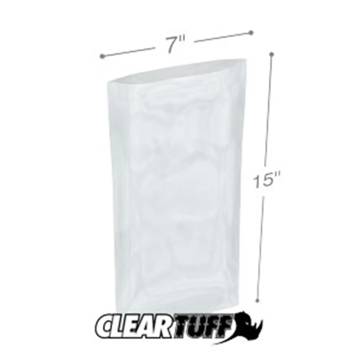 International Plastics  7 x 15 in. Clear Poly Bags, 0.002 Gauge - Case of 1000, Flat Top, 1000 Pcs, Ldpe Plastic