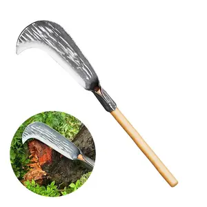 Garden Scythe Tool, Blade, Heavy Duty, Handle for Branch Trimming, Weed Removal, Overgrown Vegetation Control, Path Cleaning, Landscape Maintenance