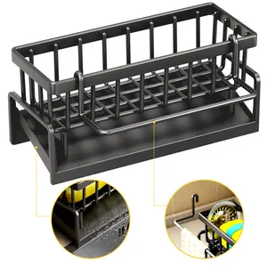 Kitchen Accessories Kitchen Sink Drain Rack &Stainless metal spongerack,  Metal Sponge Drain Holder  Multifunctional Storage Rack for Home, Storage Organizer, Household Essentials, Fall Decor, Kitchen Gadgets