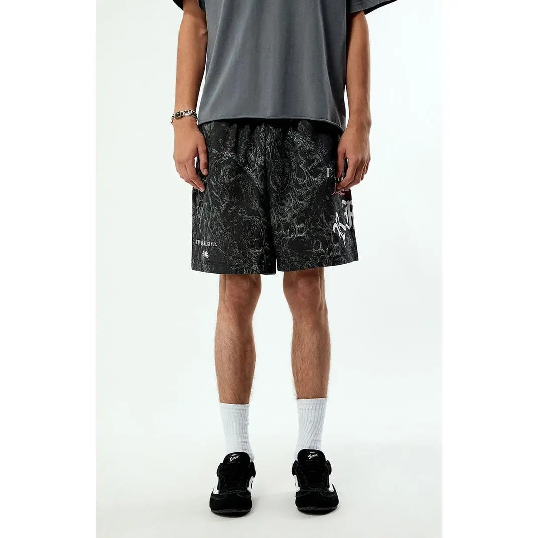 Civil Men's Thorns Camo Baggy Fleece Sweat Shorts