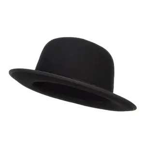 Wool Felt Bowler Wide Brim Hat