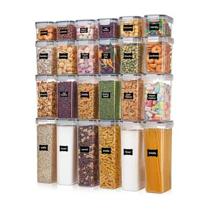 Vtopmart 24/32 pcs Airtight Food Storage Containers with Lids, BPA FREE, Includes 24 Lables