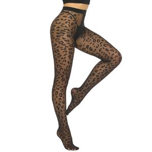 MANZI Leopard Print Sheer Tights for Women High Waist Ultra Thin Pantyhose Chic Sophisticated Fashion Statement Christmas Gift