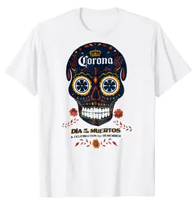 Vintage Corona Men Corona Extra Dia De Los Muertos ~ Day Of The Dead Tee