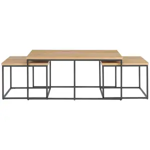Lavish Home 3-Piece Coffee Table Set Modern Nesing Tables