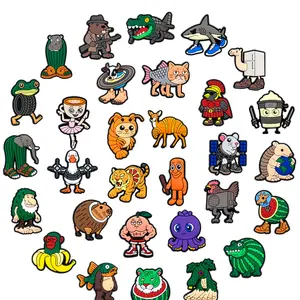 30pcs Italian Brainrot Funny Animal Shoe Charms For Clogs Croc Charms Shoe Decoration Premium Quality Popular Charms Accessories Great Gift
