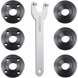7PCS Angle Grinder Nut Angle Grinder Wrench Kit 5/8-11 Flange Metal Lock Nut for Compatible with Dewalt Milwaukee Makita 193465 -4 Metabo Bosch Ryobi Black Decker 4.5" 5" Grinder Parts
