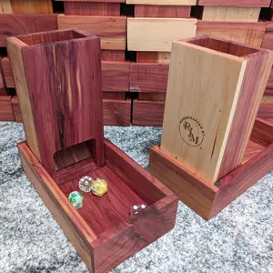 Aromatic Cedar Dice Tower and Tray- Handmade handmade gift Wood Wooden