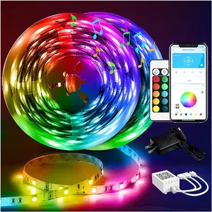 Led Strip Lights 100ft Smart with App Remote Control, 5050 RGB for Bedroom, Living Room, Home Decoration, Music Sync Color Changing for Room Party(2 Rolls of 50ft)