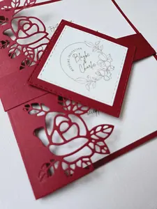 A set 10 pieces of Customized beautiful unique Classy handmade Wedding Invitations, Elegant Invitation with Envelopes