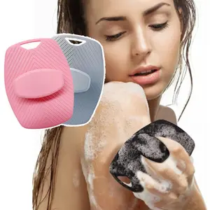 Silicone Body Face Scrubber Shower Cleaning Brush Exfoliating Deep Portable Hang