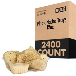 12 oz Plastic Nacho Trays (2400 Pack)