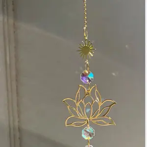 Lotus Suncatcher Light Car Hanging Window Garden Decoration, Cross-Border, Single Piece Shipping Available