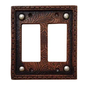 Tooled Resin Double Rocker Wall Switch Plate Tooled Resin Double Rocker Wall Switch Plate