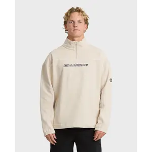 Bad Dog Progress Mock Neck Quarter-Zip Sweatshirt - Oatmeal