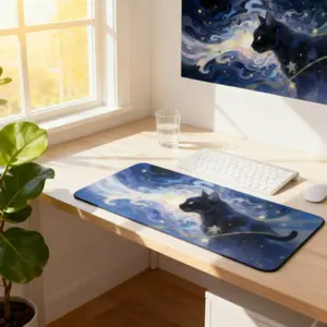 Colored Cat Mouse Pad, Super Large Table Pad, Waterproof Oil Resistant Thickened Lock Edge, Office Learning Universal Pad