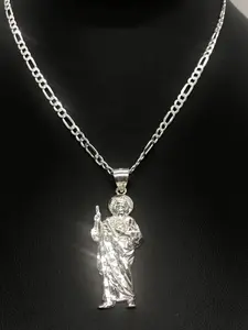 St Jude with 22" Necklace (.925 PURE SILVER)