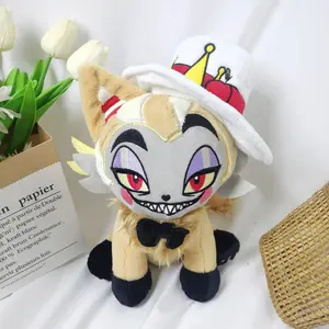 28cm Hazbin Lucifer Morningstar Plushie Toys Cartoon Stuffed Figure Hotel Egg Boiz Plush Toys Decorative Doll Fans Holiday Gifts