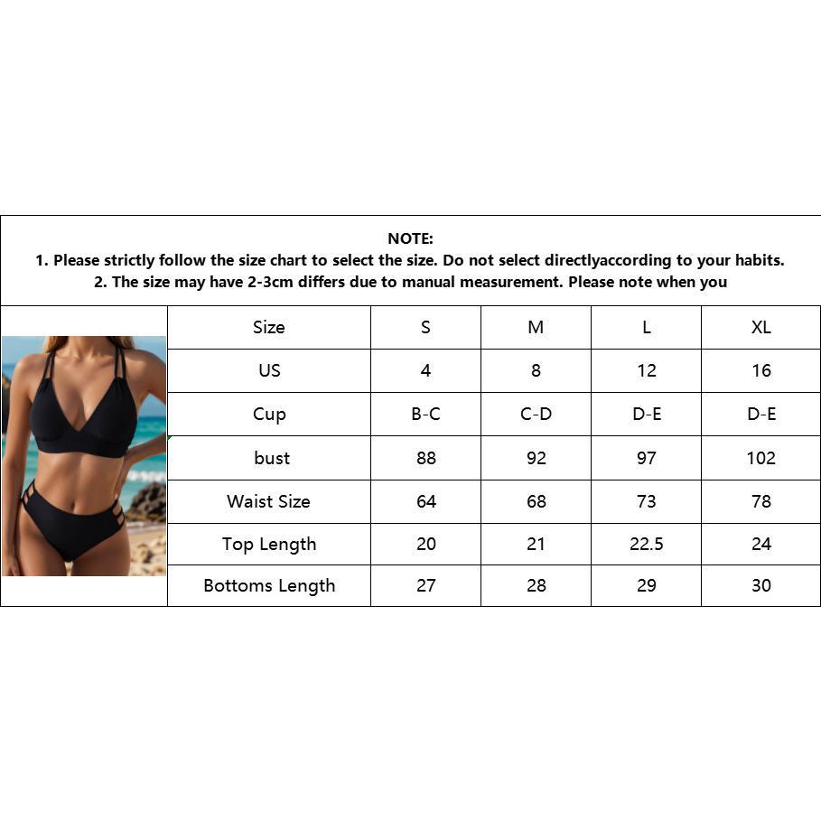 BIGWIG Women's Bikini Set: High-Waisted, V-Neck Top + Cutout Thong Bottoms — 2-Piece Swimsuit. Sexy & Playful Women's Swimwear featuring a Backless Design and Adjustable Straps BIGWIG Women's Bikini Set: High-Waisted, V-Neck Top + Cutout Thong Bottoms — 2-Piece Swimsuit. Sexy & Playful Women's Swimwear featuring a Backless Design and Adjustable Straps